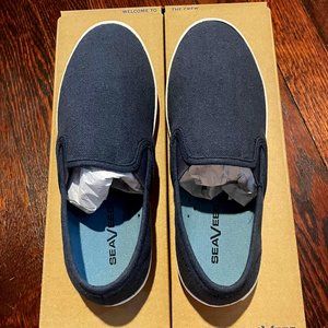 SeaVees Baja Slip On Classic Navy Twill Sneakers NIB Unworn Size 8